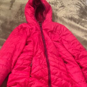Lands' End Kids Pink Puffer Jacket
